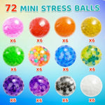 Squishy Stress Balls Fidget Toys - 72 Pack Squishy Toys Stress Ball For Anxiety, Fidget Stress Toys Bulk, Squeeze Balls For Adult Teen- Fidgets For Classroom Prize - Party Favors Goodie Bag Stuffer