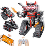 3-In-1 Stem Remote & App Controlled Coding Robot Building Kit For Boys 6-12, 419 Pcs Rc Robot/Tank/Car Educational Building Blocks Toy, Science Learning & Engineering Gift For Kids