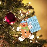 12 Pack Foam Gingerbread Man Craft Kits with Self-Adhesive Stickers