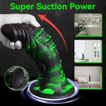 8.5 Inch Monster Dildo With Suction Cup Huge Big Thick Black Dildo Luminous Glow In The Dark Dildos With Strong Suction Cup For Hands-Free Play,Strap On Dildo Sex Toys For Men Women Gay