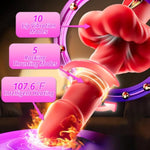 Vibrating Thrusting Dildo G Spot Vibrator Clitoral Stimulator 3 In1 Silicone Realistic Dildos With 5 Thrusting 10 Vibration Modes Heating Stick Adult Sex Toys Pleasure Wands For Women Couple
