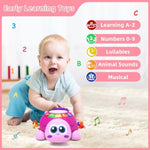 Baby Musical Turtle Crawling Girl Toys For 6-18 Months?Infant Early Learning Educational Toy?Baby Girl Gift Essentials For Newborn 7 8 9 11+ Months 1-2 Year Old(Pink)