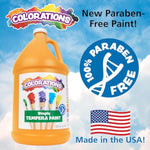 Vibrant Orange Paraben-Free Tempera Paint for Kids, 1 Gallon