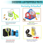 Outdoor Explorer Kit & Bug Catcher Kit With Binoculars, Compass, Magnifying Glass, Critter Case And Butterfly Net Great Toys Kids Gift For Boys & Girls Age 3-12 Year Old Camping Hiking