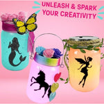 Light-up Unicorn Fairy & Mermaid Lanterns Craft Kit - Christmas Gifts for 8-12 Year Old Girls