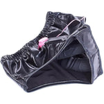 Vibrating Realistic Dildos And Anal Plug Pu Leather Chastity Pants Underwear Vibration Panties Plug Bdsm Adult Shock Toys (M)