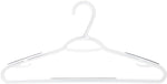 Set Of 10 Slim Non Slip Hangers By Neatfreak - Space Saving Hangers For Clothes With Lingerie Hooks And Pants/Accessories Bar - Patented W Frame White Plastic Hangers