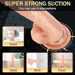 Strap-On Realistic Silicone Dildo, Wearable Sex Harness For Couple Pegging, Women Lesbian Female Masturbation, Sex Fun, 8.7'', (No Vibrations)