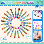 90 Pack Washable Dot Markers, 30 Colors, 0.4 oz Bingo Daubers for Arts & Crafts