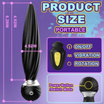 Spiral Small Size For Beginner 7 Vibrating 7 Head Rotating Remote Prostate Massager Anal Butt Plug Black