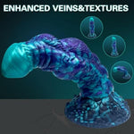 8.7 Inch Huge Realistic Dildo Luminous Octopus Tentacle Thick Monster Dildo,Monster Dragon Dildo Fantasysilicone Anal Plug Dragon Dildo With Suction Cup Fantasyanal Play (Green)