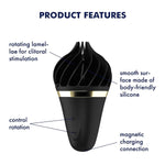 Sweet Treat Vibrator Sex Toy | Adult Toys For Women | Lay-On Vibrator With Rotating Flaps | Vibrating Sexual Pleasure Device | Stimulation Vibrators | Woman Sextoy (Black/Gold)