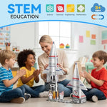 Magnetic Tiles Space Rocket Set,46 Pcs Magnetic Building Blocks For Kids 3+, Stem Learning Toys, Safe & Durable Creative Construction Play, Gift For Boys & Girls