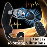 Male Prostate Massager Anal Vibrator Front And Back Electric Penis Ring Remote Control Dildo With 10 Vibrations Butt Plugs Toys Adult Sex Toys For Gay Men And Couples