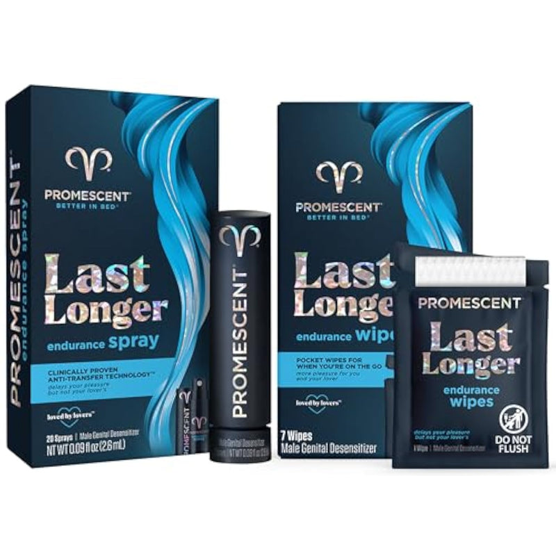 Desensitizing Delay Spray For Men (2.6 Ml) To Help You Last Longer In Bed + Delay Wipes Sexual Enhancer With Extended Climax Control With Benzocaine