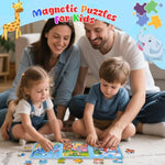 Magnetic Puzzles Book Animal Educational Learning Toys Travel Game For Toddlers Boys And Girls Road Trip Activities