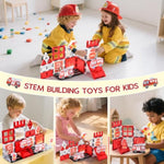Magnetic Tiles, Firetruck Toys 3-5 Years Old, Fire Trucks For Toddlers 3-5, Magnetic Building Blocks For Kids, Stem Educational Construction Toys For Toddlers, Xmas Birthday Gifts For Boys And Girls