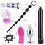 Sex Toy Bondage Kit Anal Trainer For Sex Game Adult Couple Sex Assistance Sm Fun Kit Anal Plug Vibrator Combination Kit