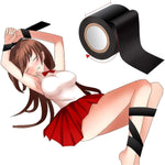 Bdsm Bondage Tape 52 Feet, Bondage Restraints Tape, Bondage Gear & Accessories For Dominating And Restraining, Fetish Sm Sex Toys For Couples (2 Black)