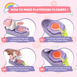 Artistic Playdough and Fabric Flower Bouquet Kit for Kids Ages 4-12