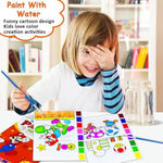Watercolor Coloring Book for Kids Ages 4-8, Arts and Crafts, Painting Kit