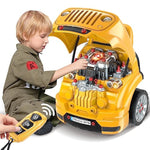 Toys Gifts For 3 4 5 6 7 8 Years Old Boys, Large Truck Engine, Mechanic Repair Set For Kids, Big Truck Builder Kit, Take Apart Motor Vehicle Play Car Service Station, For Kids