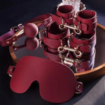 Bdsm Restraints Sex Toys Bondage Restraints Set Fetish Bed Restraints Kits For Beginners,Bondage Kit For Couples Sex (10Pc Red)