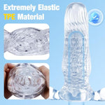 Clear Male Masturbator Blowjob Pocket Pussy Sex Toy For Men, Tpe Masturbation Training Penis Sleeve Couple Sex Toys, 3D Realistic Texture Spiral Tunnel Stroker With Clit And Anal Stimulation