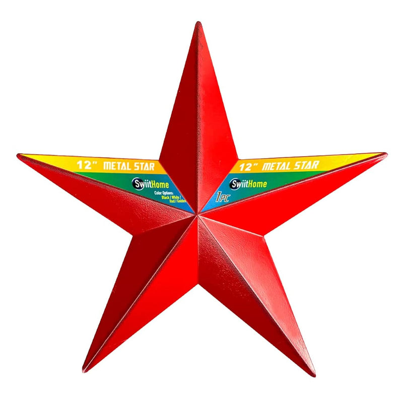 1 Piece 12 Inch Metal Star, Barn Star For Home Decoration, Hanging Wall Decor