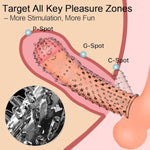 2 Pack Reusable Penis Sleeves, Cock Sleeves Condoms For Dildo Vibrator Couple Penis Extender Sleeve Penis Enlarger For Men Delay Ejaculation