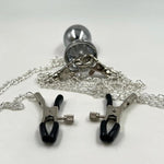 Intimate Metal Adjustable Nipple Clamps Chain Strap Stainless Steel Anal Plug Women
