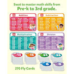 Math Counting Game, Math Manipulative Learning Swat The Fly Cards, Practice With Addition, Subtraction, Multiplication & Division, 1St 2Nd & 3Rd Grade Educational Toy For Homeschool