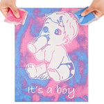 Creative Baby Reveal Art Painting Set for Gender Reveal Party Favors Boy
