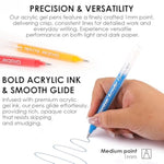 Acrylic Gel Pens Coloring Kit with 12 Ocean Colors, Perfect for Adults and Kids