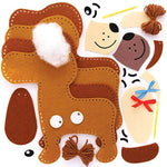 2 Pack Dog Cushion Sewing Kits for Kids, Beginner Arts & Crafts Project
