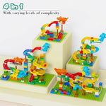 Building Blocks For Kids Toddlers 3 4 5 6 7 8+ Year Old, 127-Piece Large Classic Building Bricks, Dinosaur Marble Run With 2 Baseplate For Boys Girls All Ages, Compatible With All Major Brands