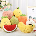 8 Pcs Cute Fruit Plush Pillow Stuffed Fruit Toy 8 Inch Avocado Banana Watermelon Peach Strawberry Mango Carrot Pineapple Plush Toy Kawaii Hugging Plushies For Boys Girls Party Favors