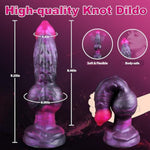 Fantasy Dog Knot Dildo, 9" Huge Monster Horse Knotted Wolf Thick Silicone Dragon Alien Animal Anal Dildo With Suction Cup, Large Butt Plug Adult Sex Toys For Men Women Gay