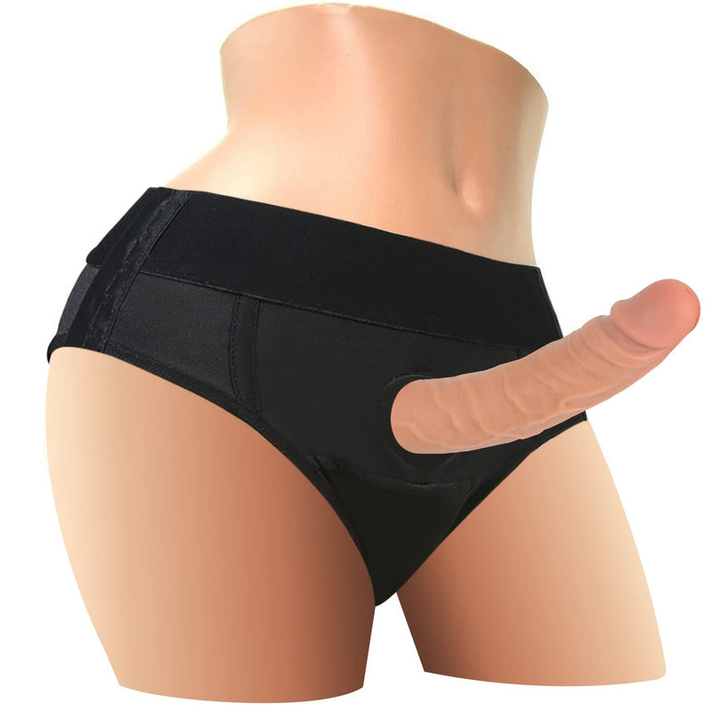 Harness Strap-On Dildo, 7" Realistic G-Spot Dildo Stimulator Wearable Penis With Strong Suction Cup, Masturbation Adult Sex Toys Strap On Harness Dildos For Women & Lesbian Couples