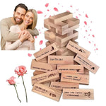 Lust Tower - 48Pcs Super Naughty Block Tower Game, Fun Date Night Activities, Valentine Tumbling Tower Stacking Blocks, Date Night Party Game (1 Set)