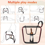 Sex Chair,Sex Furniture For Bedroomwith Adjustable Handrail And Realistic Dildo Sex Stool,Weightless Position Sex Bench For Couples Novelty Toys For Adult Games (Red)
