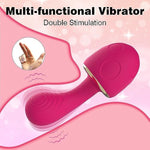 Sex Nipple Sucking Toy Vibrator For Women 2 In 1 Sex Stimulator Clitoral Tongue Sucking Thrusting G-Spot Dildo Vibrator With 20 Modes, Adult Sex Toys?Rose?