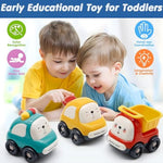 Baby Toy Car For 1 Year Old Boy Birthday Gifts, Push Car Toy For Toddlers 1-3, Animal Racing Cars Infant Play Vehicle Set For 12-18 Month, Friction Powered Montessori Toys For 1-2 Year Old Kid