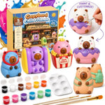 Capybara Squishy Kit, 5-Pack DIY Paint Your Own Squeeze Toys Birthday Gifts for Kids