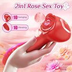 Vibrator Rose Sex Toy For Women - Vibrator Wand With 10 Vibrating Modes, Sex Toys For Women Sexual Pleasure Tools Rechargeable Waterproof, Clitoral Nipple Anal Adult Sex Toys & Games