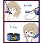 Bdsm Set 8 Pcs Restraint Kits Including Adjustable Leather Handcuffs Collar Ankle Cuff Blindfold Tickler Sex Toys For Men Women And Couples Role Play (Blue)