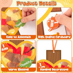 24 Pcs Fall Cross Suncatcher Craft Kit, Christian Thanksgiving Activity for Kids