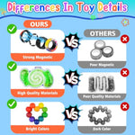 15Pcs Fidget Toys Adults Pack,Stocking Stuffers For Teens Boys Girls,Autism Sensory Toys With Fidget Spinner Slug Magnetic Rings,Squishy Fidget Toys Adhd Stress Relief,Party Favor For Kid-Bog