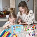 2000 Pcs Arts & Crafts Supplies Kit for Kids with Pipe Cleaners & Craft Storage Box