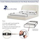 Sex Bondage Restraints Bdsm Toys, Versatile Bed Restraints Couple Sex Toys With 4 Separate Straps, Bondage Cuffs, Blindfold, Feather Bdsm Kit